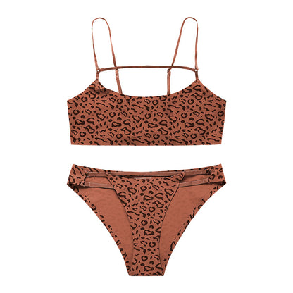 Leopard Print Plus Size Adjustable Bra, Beautiful Back, Gathered, Sexy Seamless