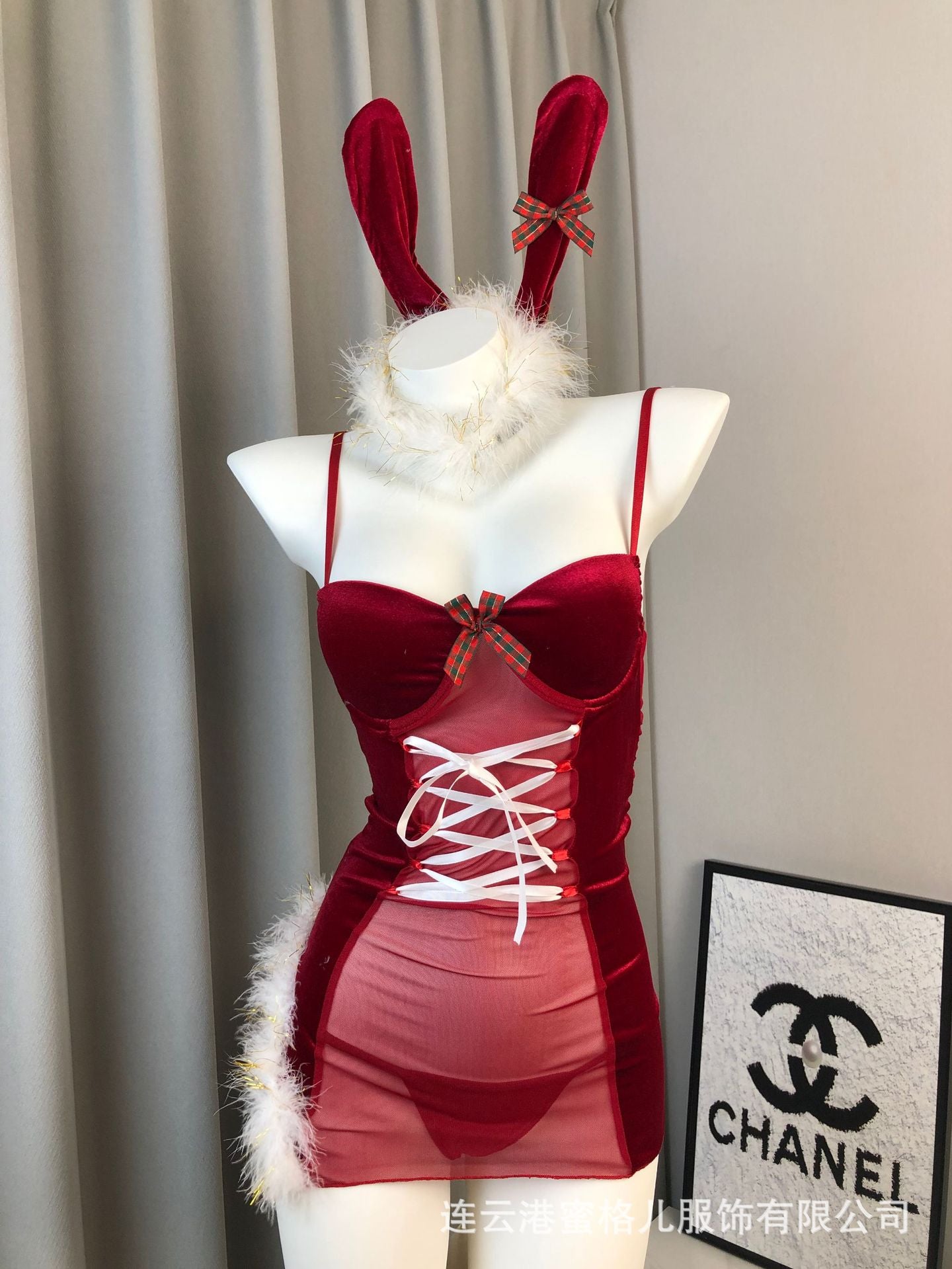 Bunny Girl Cos Uniform Adult Sexy Lingerie See Through Set
