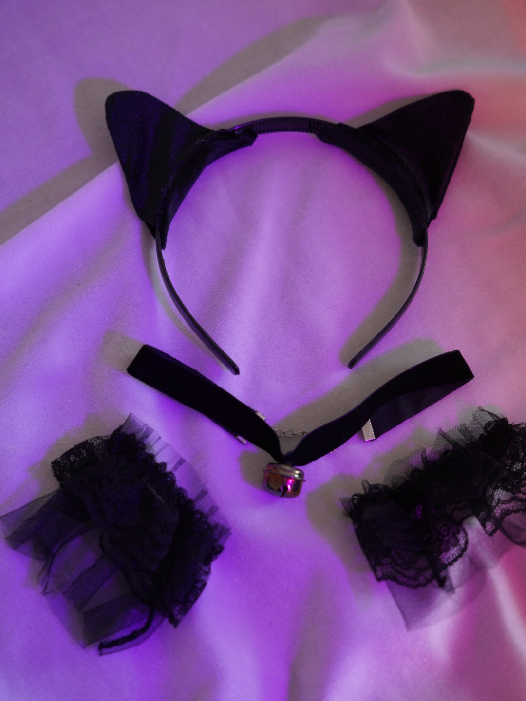Sexy and pure desire bow cat outfit