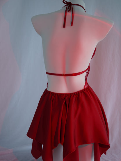 Summer Ice Silk Backless Butterfly Camisole Pajamas