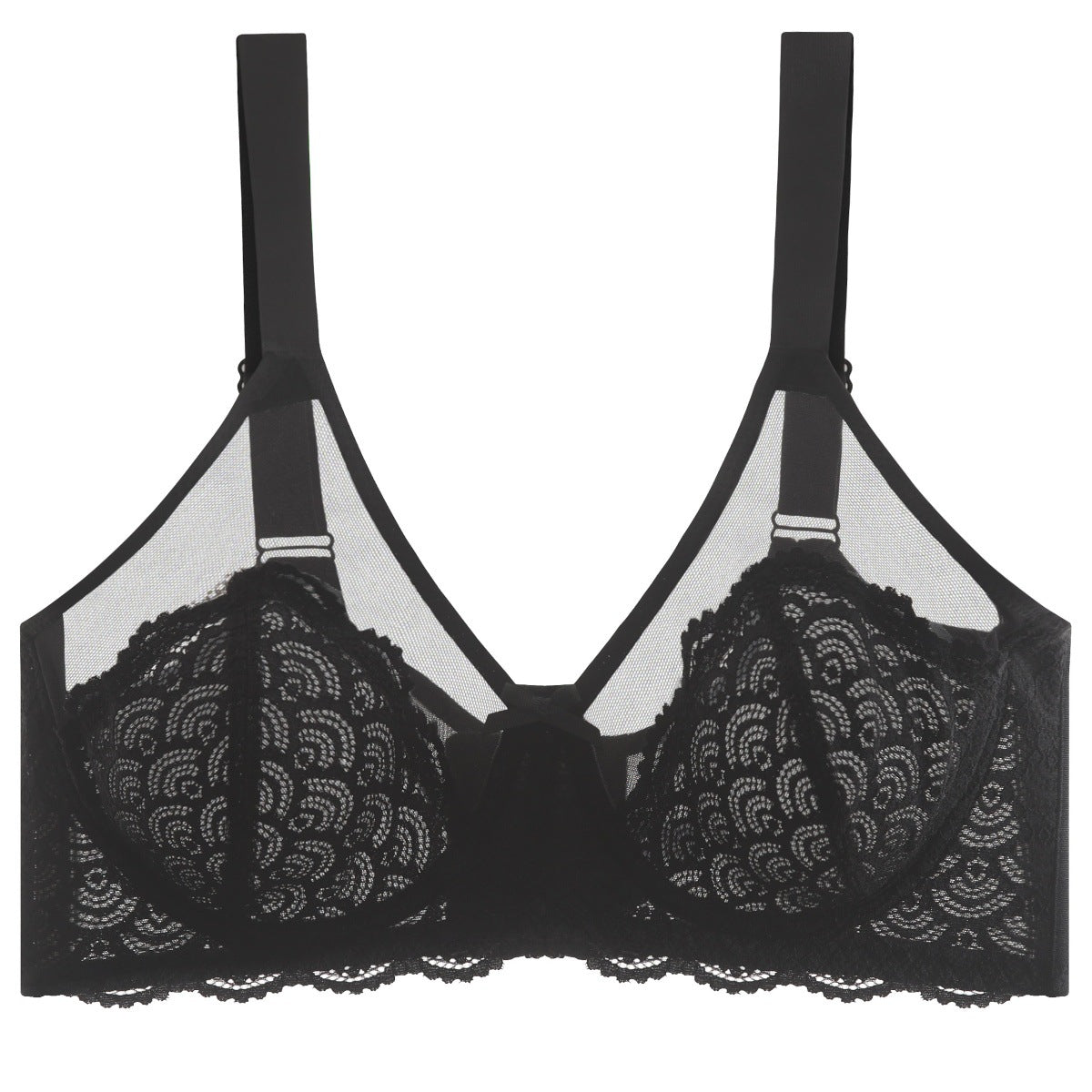 Sexy Lace Bra Plus Size Underwear Ultra-Thin Mesh Push Up Bra