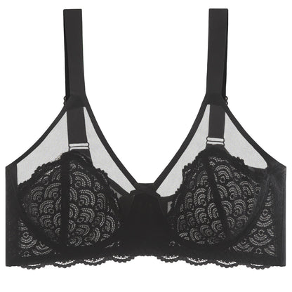 Sexy Lace Bra Plus Size Underwear Ultra-Thin Mesh Push Up Bra