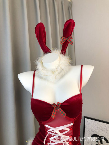 Bunny Girl Cos Uniform Adult Sexy Lingerie See Through Set