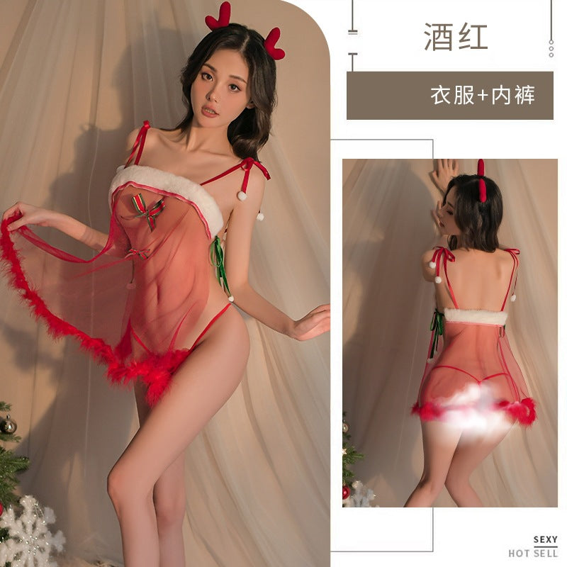 Sexy lingerie for women Christmas pajamas date uniform
