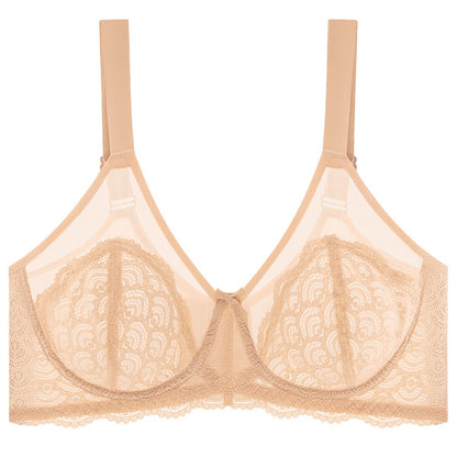 Sexy Lace Bra Plus Size Underwear Ultra-Thin Mesh Push Up Bra