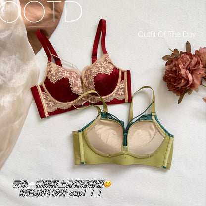 Pure Desire Style French Lingerie Wireless Lace Romantic Embroidery
