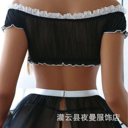 Plus Size Sexy Lingerie Maid Costume Sexy Lace Temptation