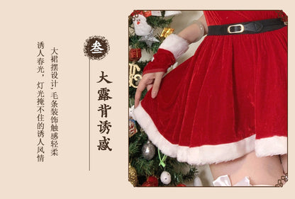 Sexy Gold Velvet Sexy Christmas Costume
