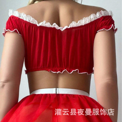 Plus Size Sexy Lingerie Maid Costume Sexy Lace Temptation