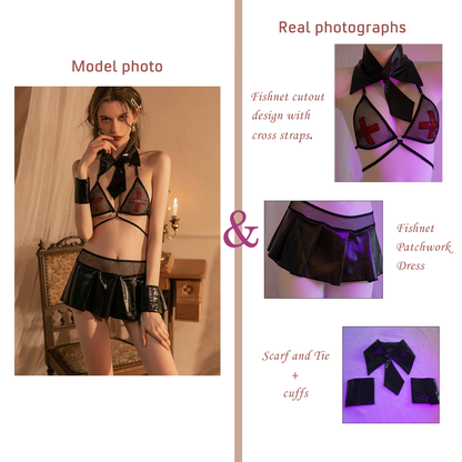 Uniforme sin encaje con perspectiva sexy