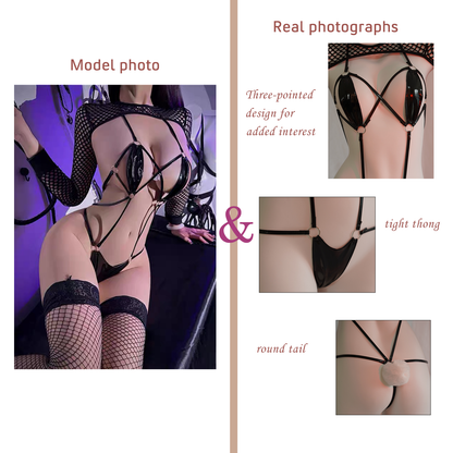 Pure Lust Hottie Patent Leather Hanging Neck 3-Point Set