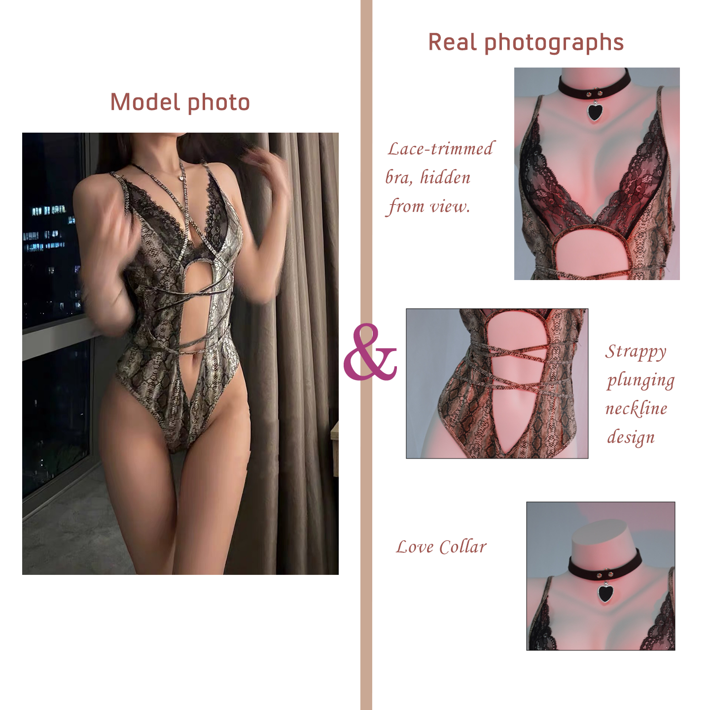 Catwoman Patent Leather Backless Leopard Print Hanging Neck Bodysuit