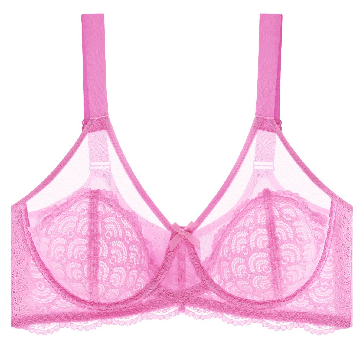 Sexy Lace Bra Plus Size Underwear Ultra-Thin Mesh Push Up Bra