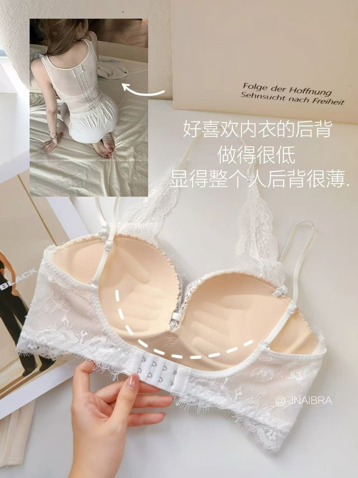 Halter Neck Beauty Back Bra Set Small Chest Gathering Pure Desire Sexy