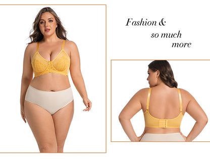 Sexy Lace Bra Plus Size Underwear Ultra-Thin Mesh Push Up Bra