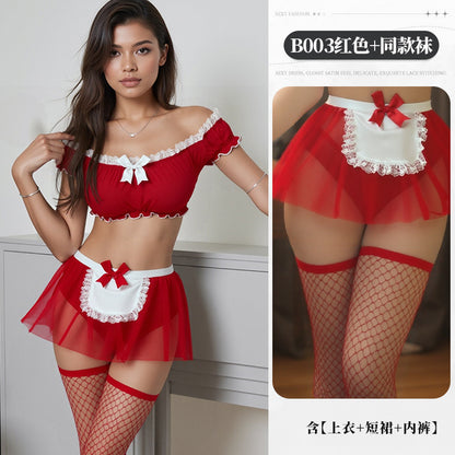 Plus Size Sexy Lingerie Maid Costume Sexy Lace Temptation