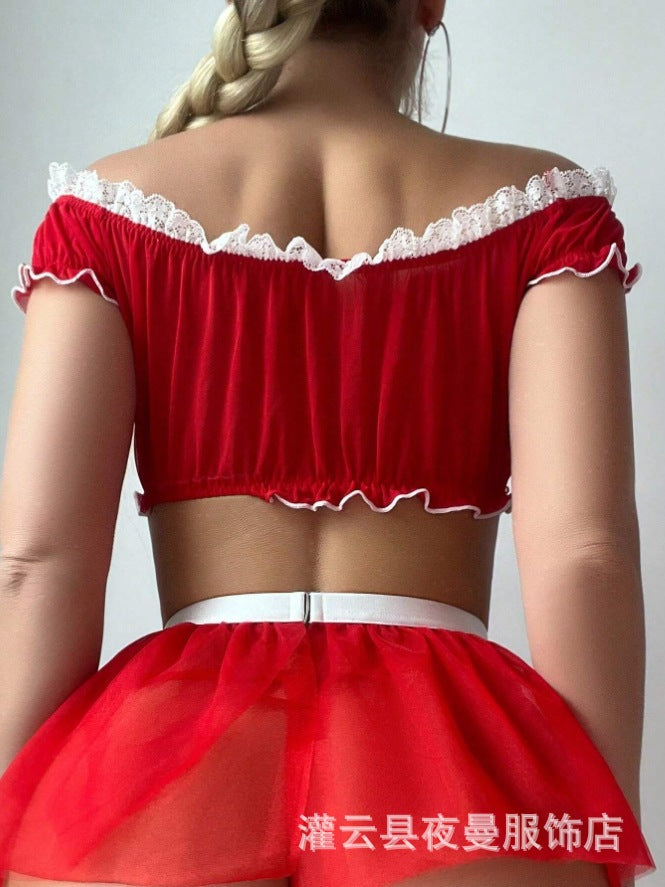 Plus Size Sexy Lingerie Maid Costume Sexy Lace Temptation